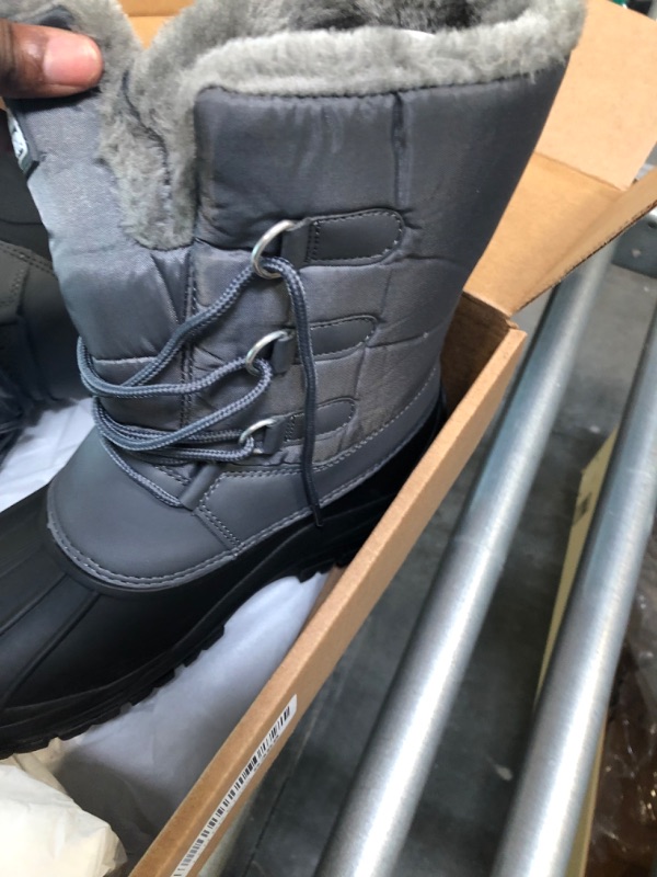 Photo 2 of polar women's black and grey snow boot size 9