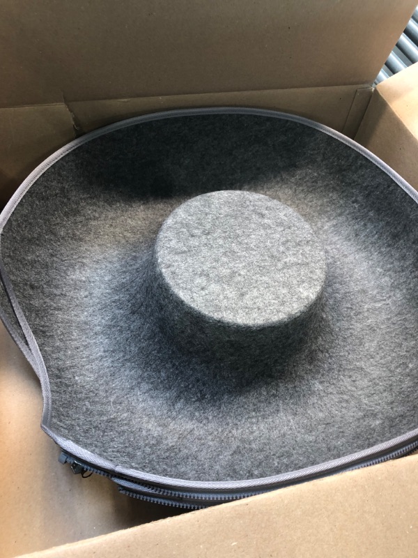 Photo 1 of Cat Tunnel Bed for Indoor Cats with 3 Toys, Scratch Resistant Detachable and Washable Large Donut Cat Bed, Available in All Seasons (L(24x24x11), grey) 