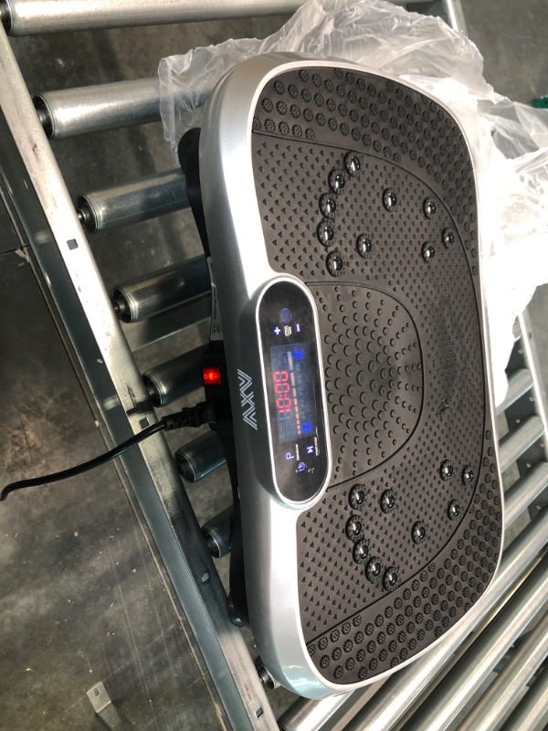 Photo 2 of AXV Vibration Plate Exercise Machine Whole Body Workout Vibrate Fitness Platform Lymphatic Drainage Machine for Weight Loss Shaping Toning Wellness Home Gyms Workout SLIM- SILVER