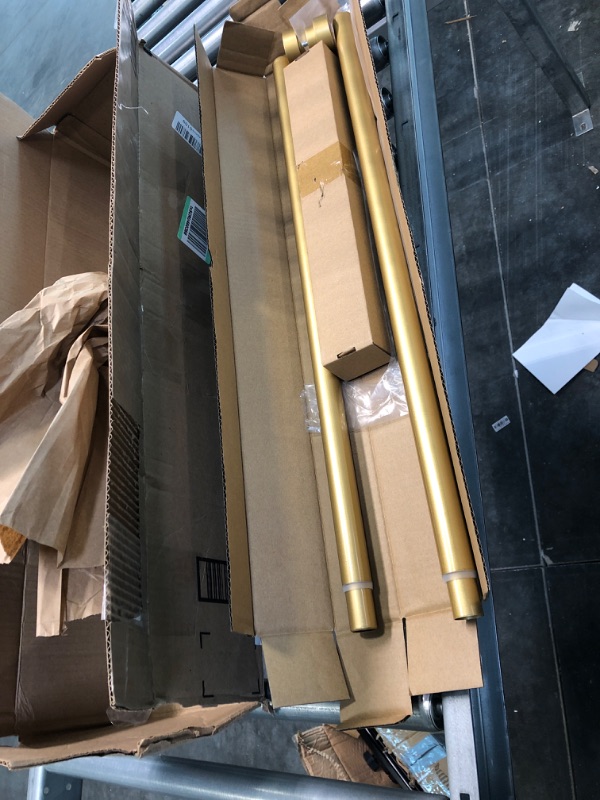 Photo 1 of Gold Curtain Rods for Windows 28 to 48 Inch(2.3-4Ft)2 Pack,1 Inch Diameter Heavy Duty Curtain Rods,Ceiling & Wall Mount Window Rods Set, Modern Telescoping Drapery Rods for Indoor&Outdoor 28-48"&2 pack Gold