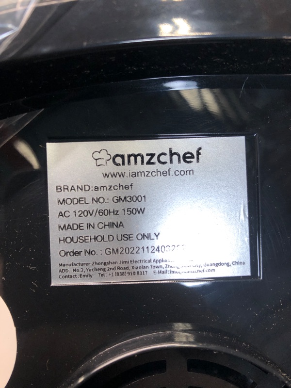 Photo 3 of AMZCHEF Cold Press Juicer Bundled with Meat Grinder Attachment, Slow Masticating Juicer with Two Speed Modes,with Sausage Stuffer Tubes and Grinding Plates