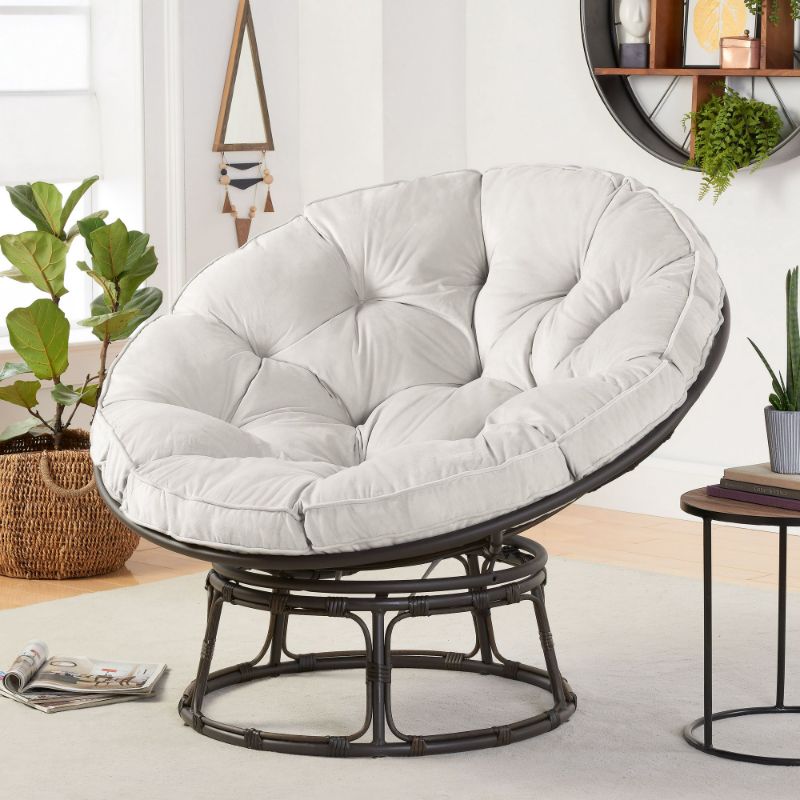 Photo 1 of Better Homes & Gardens Papasan Chair 46" Wide, Pumice Gray, Upholstery