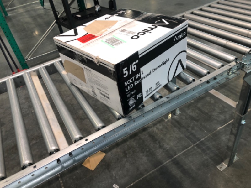 Photo 1 of Amico 5/6 inch 5CCT LED Recessed Lighting 16 Pack, Dimmable, IC & Damp Rated, 12.5W=100W, 950LM Can Lights with Baffle Trim, 2700K/3000K/4000K/5000K/6000K Selectable, Retrofit Installation - ETL & FCC