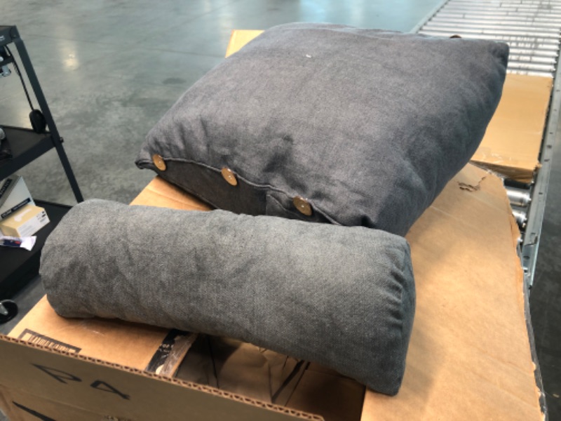 Photo 1 of 2 small grey couch pillows