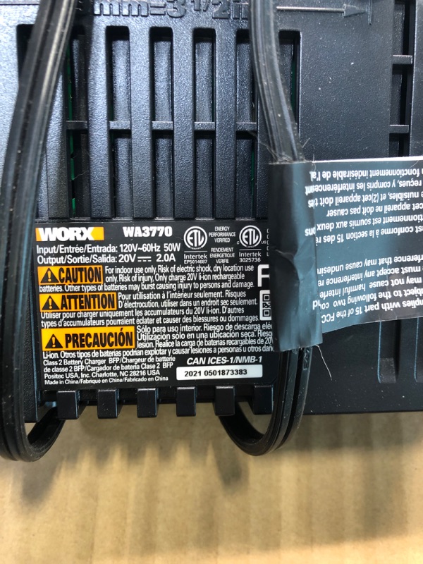 Photo 2 of WORX 40V Turbine Cordless Leaf Blower Power Share with Brushless Motor - WG584 (Batteries & Charger Included) 2 20V Batt + Charger Included