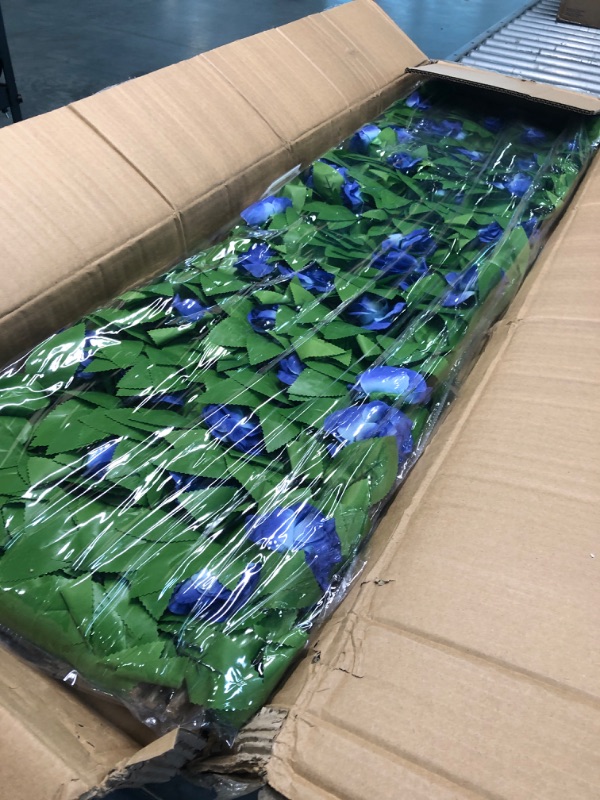 Photo 1 of DOEWORKS Expandable Fence Privacy Screen for Balcony Patio Outdoor, 2PCS Faux Ivy Fencing Panel for Backdrop Garden Backyard Home Decorations 2 Blue