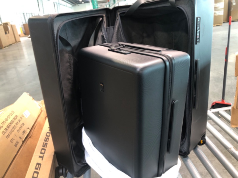 Photo 2 of LEVEL8 2 Piece Luggage Sets, 20 inch 28 inch Hardshell Suitcases, Lightweight Luminous Textured PC Hardside Spinner Trolley with TSA Lock, 2-Piece Set (20/28) - Black Black 2-Peice Set(20/28)