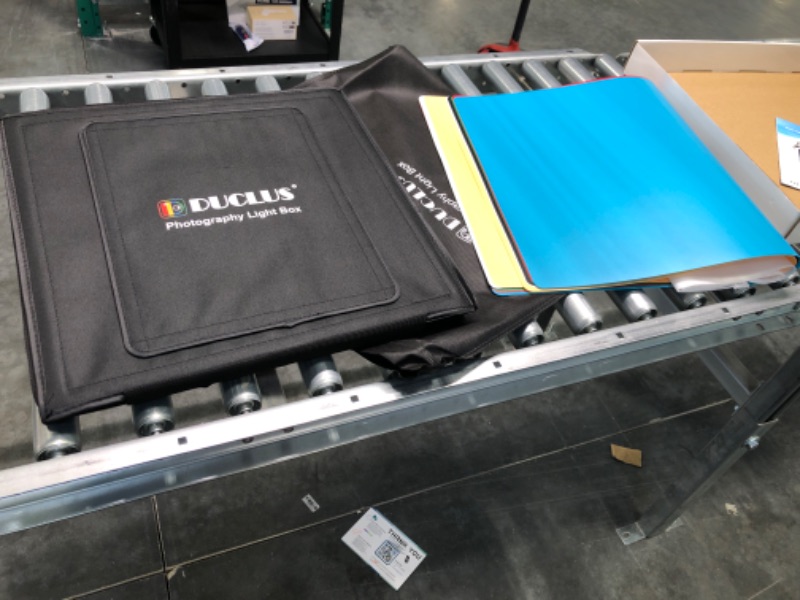 Photo 1 of DUCLUS Light Box Photography, 16x16 inch Portable Photo Studio Box with 160 LED Dimmable Lights, 6 PVC & 2 Paper Backdrops for Product Photography.