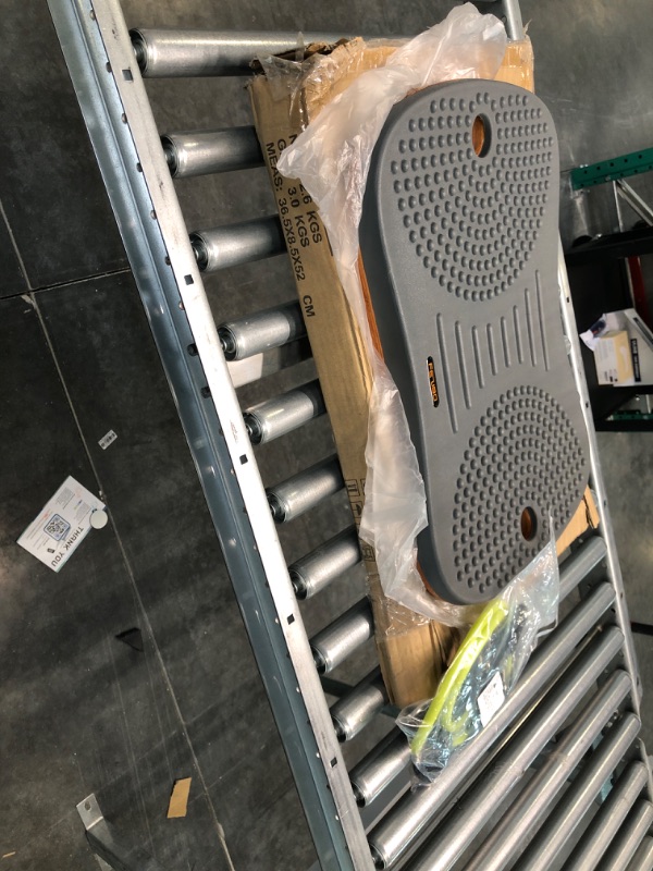 Photo 1 of FEZIBO Standing Desk Anti Fatigue Mat Wooden Wobble Balance Board Stability Rocker with Ergonomic Design Comfort Floor Mat (Medium, Altostratus Gray) Medium Altostratus Gray