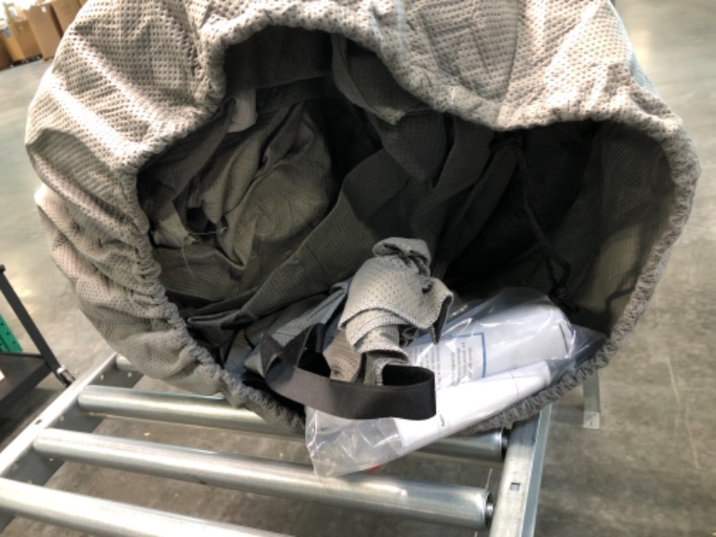 Photo 1 of Umbrauto Upgraded Travel Trailer RV Cover Camper Cover Thick Multi-Layers Polypro RV Trailer Cover Anti-UV Top Panel Windproof Breathable Trailer Covers Ripstop Fits 35‘ - 38‘ Travel Trailer 3 Layers Fits 35-38FT 3 Layers Top