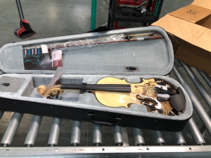 Photo 2 of Aliyes Distinctive Artistic Violin Set Designed for Beginners/Students/Kids/adults with Hard Case,Bow,Extra Strings (4/4/Full-size) SIZE 4/4