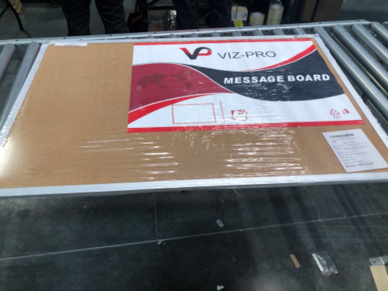 Photo 2 of VIZ-PRO Cork Notice Board, 36 X 24 Inches, Silver Aluminium Frame