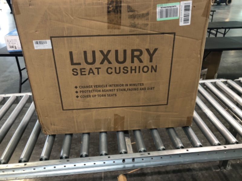 Photo 1 of LINGVIDO Leather Car Seat Covers,Breathable and Waterproof Faux Leather Automotive Seat Covers for Cars SUV Truck Sedan,Universal Anti-Slip Driver Seat Cover with Backrest (Full Seat, Ice Beige) Ice Beige 5 Sets Full Seat