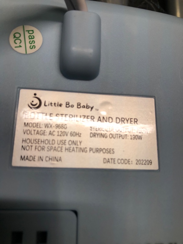 Photo 2 of Bottle Sterilizer and Dryer, Little Bo Baby Bottle Electric Steam Sterilizer and Dryer, 5-in-1 Electric Sterilizer and Dryer for Baby Bottles, Safe and Easy One-Dial Control Sterilizer BPA Free