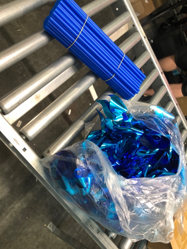 Photo 1 of blue bows and blue straws for party 