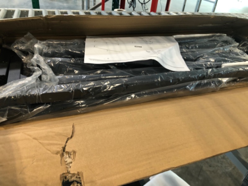 Photo 1 of Full Bed Frame, 7 Inch Metal Low Profile Bed, Box Spring Foundation, 9-Leg Support, Noise-Free, Easy Assembly, Black
