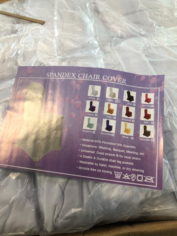 Photo 3 of spandex chair covers white 50 count 
