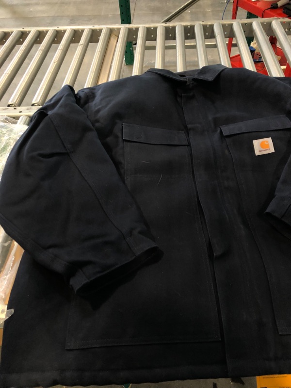 Photo 2 of Carhartt Men's Loose Fit Firm Duck Insulated Traditional Coat 3X-Large Dark Navy