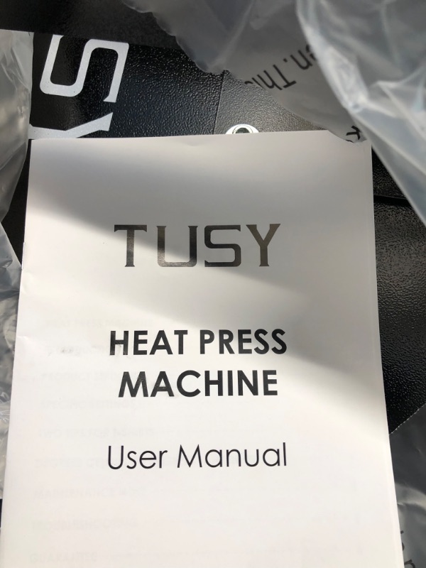 Photo 3 of TUSY Heat Press Machine, 15x15 inch Heat Press for t Shirts, Fast Heating for Heat Sublimation and Heat Vinyl Transfer Black