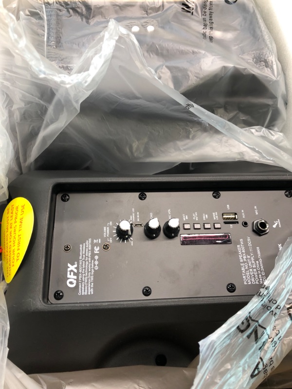 Photo 1 of PBX-800TWS 8-Inch Bluetooth Stereo PA System Comes with 2X 8 Speakers and 2X Stands, 2X Microphones, and a Remote Control