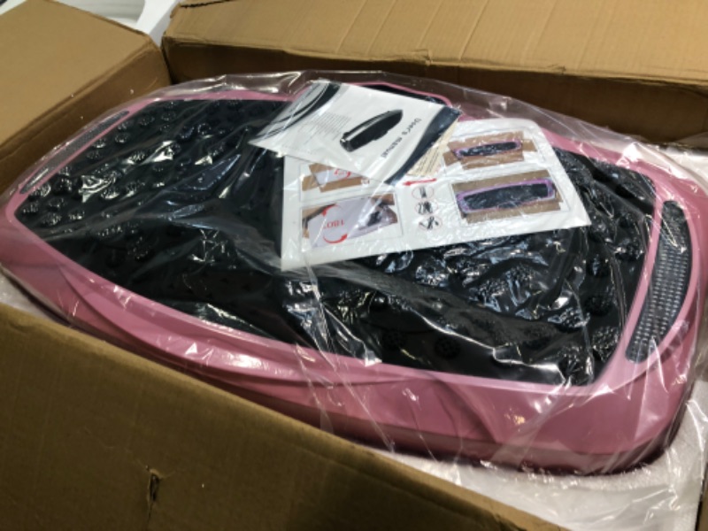 Photo 1 of nimto Vibration Plate Exercise Machine Whole Body Workout Vibration Fitness Platform for Home Fitness & Weight Loss + BT + Remote, 99 Levels Pink