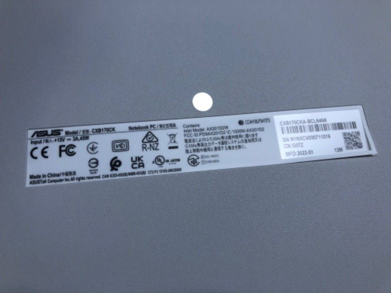 Photo 5 of ASUS - 17.3'' Chromebook - Intel Celeron N4500 - 4GB Memory - 64GB eMMC - Transparent Silver (CBX170C)