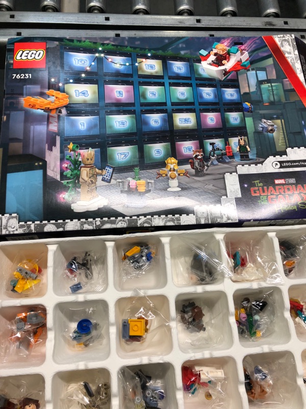 Photo 5 of LEGO Marvel Studios Guardians of the Galaxy Advent Calendar 76231 Building Toy Set and Minifigures -- DAMAGE TO PACKAGING 