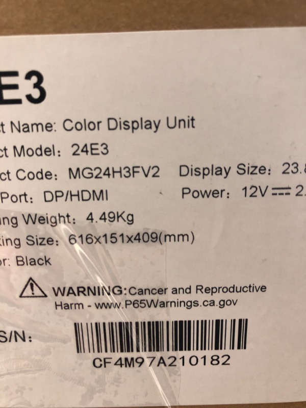 Photo 1 of KOORUI 24" Gaming Monitor 165Hz, 1080p, 1ms, IPS, 99% sRGB Color Gamut, FreeSync, Ultra Slim Frame, VESA Mountable (FHD 1920x1080, HDMI, DisplayPort) Black 24/165HZ/FHD