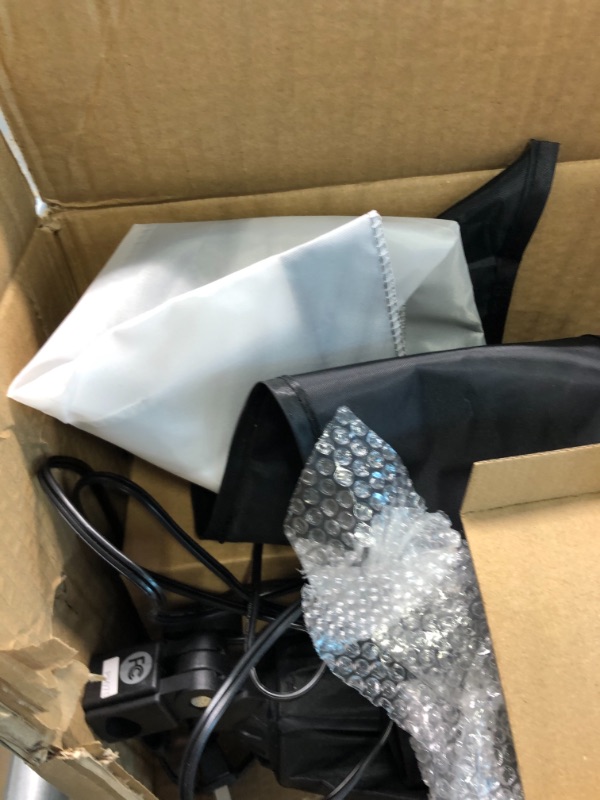Photo 1 of RALENO Softbox Lighting Kit, 16'' x 16'' Photography Studio Equipment with 50W / 5500K / 90 CRI LED Bulb, Continuous Lighting System for Video Recording and Photography Shooting