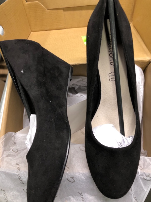 Photo 2 of WOMENS SUEDE BLACK WEDGE HEEL SIZE 9