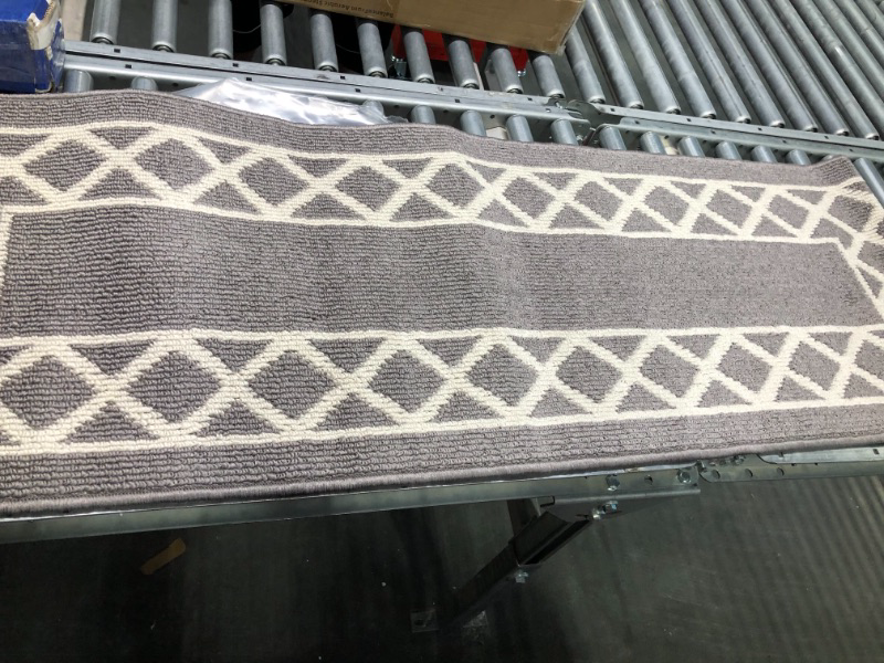 Photo 1 of 58X20 INCH RUNNER CREME AND GREY 