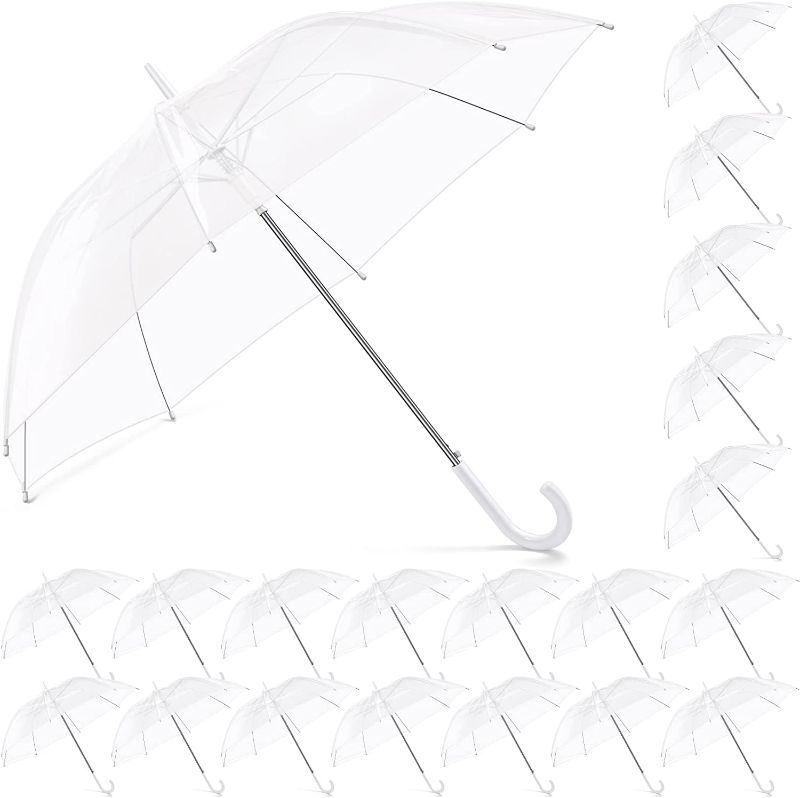 Photo 1 of 24 COUNT CLEAR UMBRELLA WITH J HOOK 