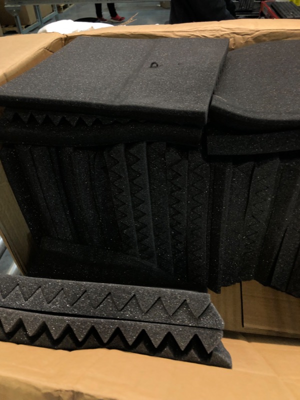 Photo 3 of 52 Pack Acoustic Panels 1 X 12 X 12 Inches - Acoustic Foam - Studio Foam Wedges - High Density Panels - Soundproof Wedges - Charcoal