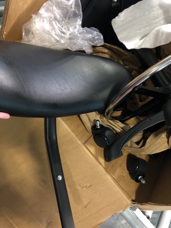 Photo 1 of BLACK SWIVEL CHAIR WITH BACK SUPPORT 