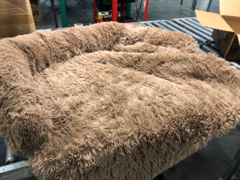 Photo 1 of 45X40 INCH BROWN HALF OPEN DOG BED 