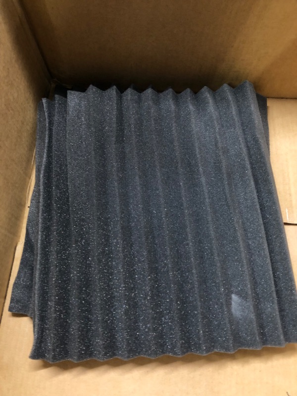 Photo 6 of Pack Acoustic Foam Wedge, 2" X 12" X 12" Studio Soundproofing Panels Fire Resistant Sound Proof Padding Acoustic Treatment Foam 