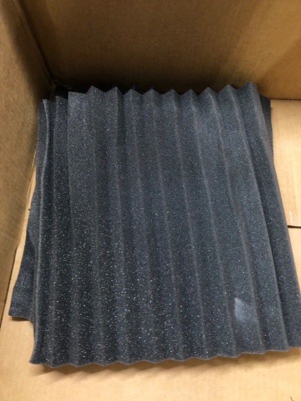 Photo 1 of Pack Acoustic Foam Wedge, 2" X 12" X 12" Studio Soundproofing Panels Fire Resistant Sound Proof Padding Acoustic Treatment Foam 