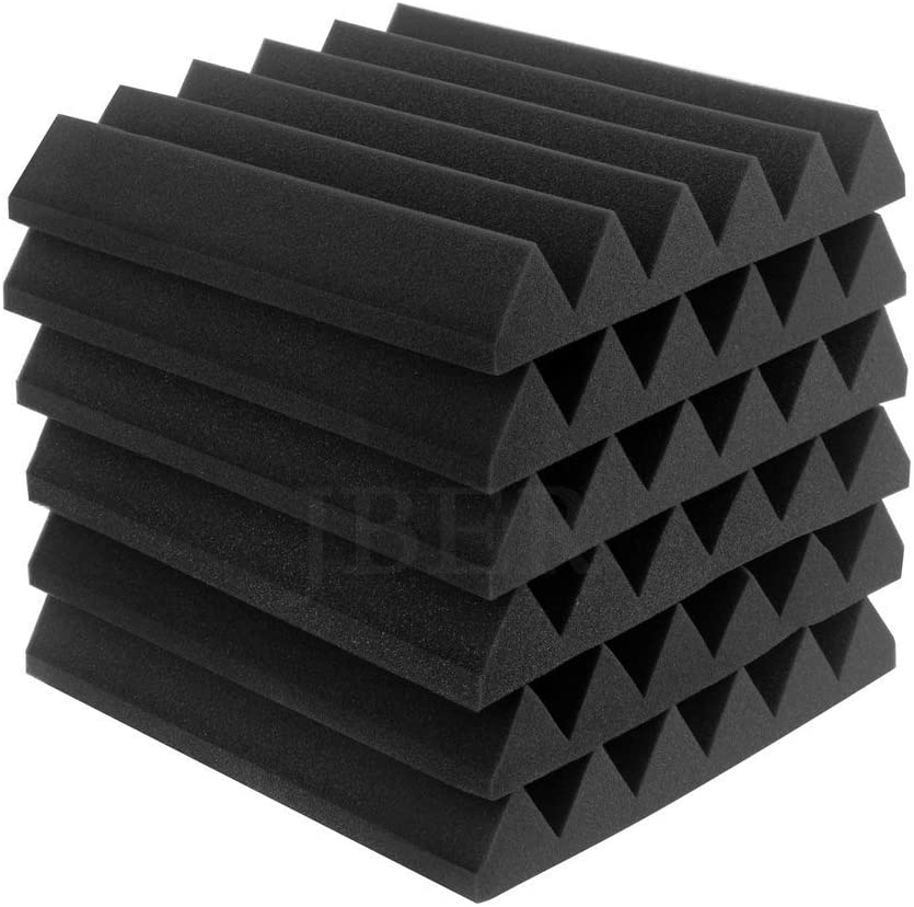 Photo 1 of Pack Acoustic Foam Wedge, 2" X 12" X 12" Studio Soundproofing Panels Fire Resistant Sound Proof Padding Acoustic Treatment Foam 