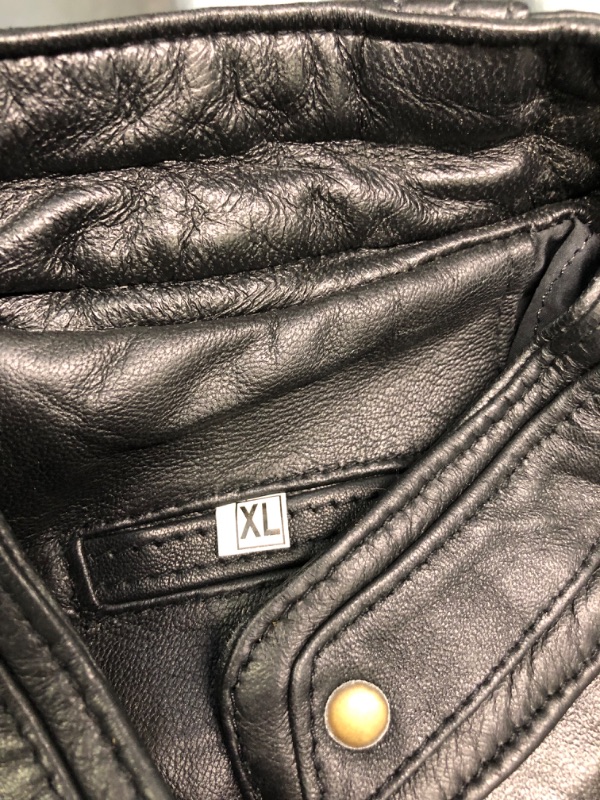 Photo 2 of mens leather jacket black size xl