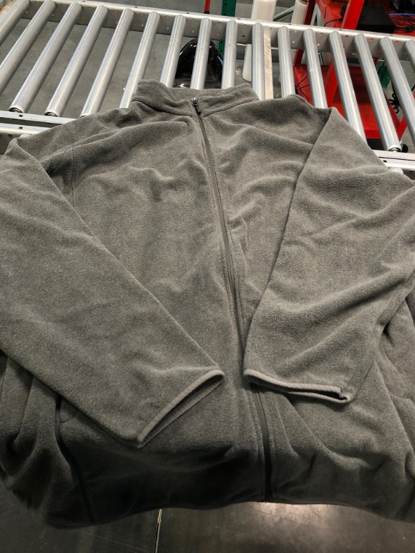 Photo 1 of mens fleece grey zip up jacket