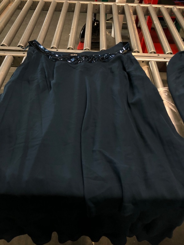 Photo 3 of S.L. Fashions Women's Plus-Size Sequin Chiffon Jacket Dress 24 Plus Mid Teal