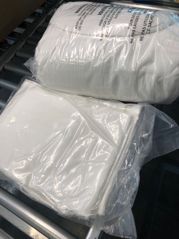 Photo 1 of CozyLux Full/Queen Bed in a Bag White Seersucker Comforter Set with Sheets 7-Pieces All Season Bedding Sets with Comforter, Pillow Sham, Flat Sheet, Fitted Sheet and Pillowcase White Queen