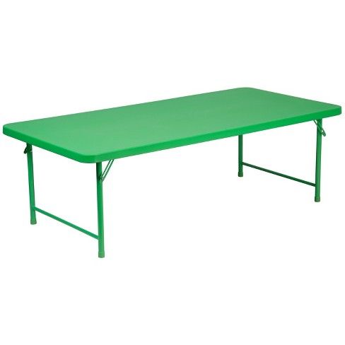 Photo 1 of Green Rectangle Folding Table  47x24in 