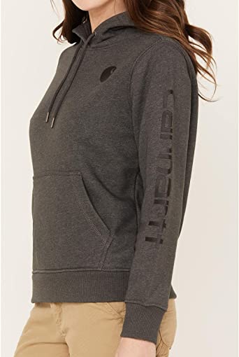 Photo 1 of Carhartt Women's Relaxed Fit Midweight Logo Sleeve Graphic Sweatshirt--XL