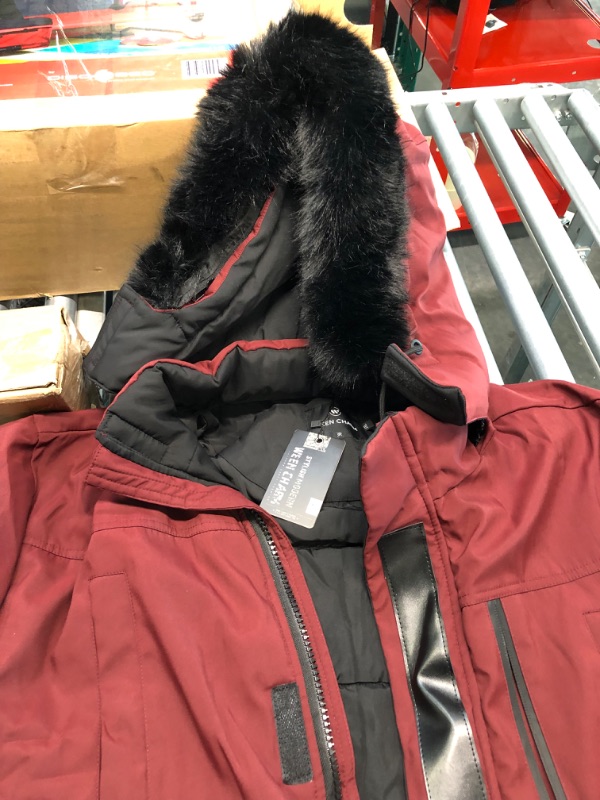 Photo 4 of WEEN CHARM Men's Warm Parka Jacket Anorak Jacket Winter Coat with Detachable Hood Faux-Fur Trim--3XL