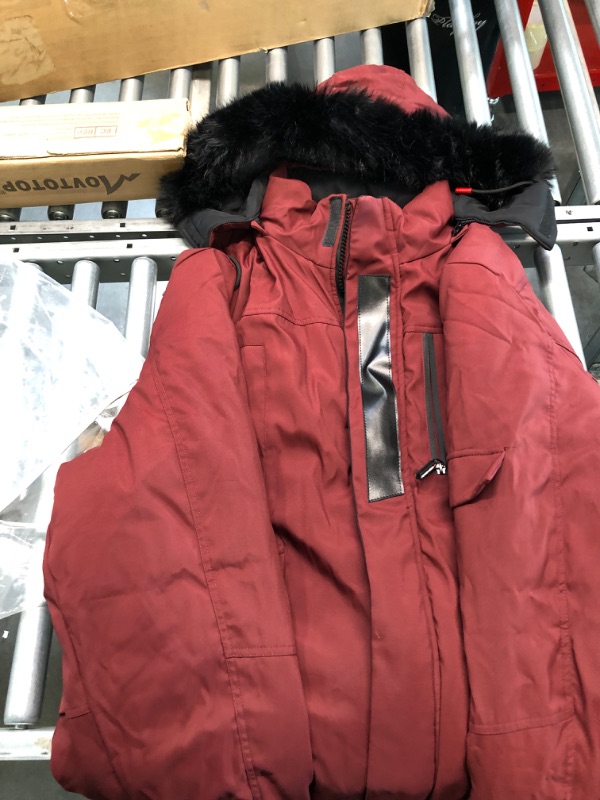 Photo 3 of WEEN CHARM Men's Warm Parka Jacket Anorak Jacket Winter Coat with Detachable Hood Faux-Fur Trim--3XL