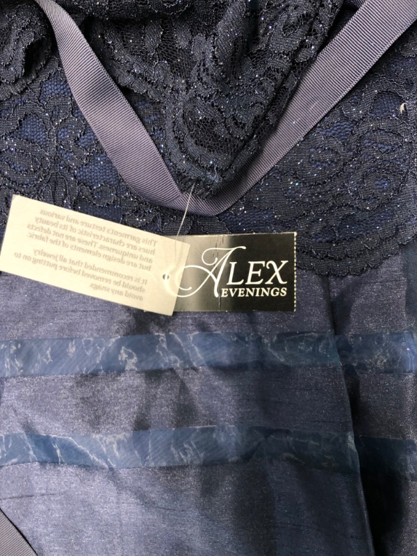 Photo 5 of ALEX NAVY BLUE EVENING GOWN STYLE 2121004-SIZE 10 petite