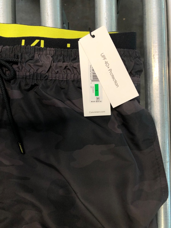 Photo 5 of Calvin Klein Men's Standard Uv Protected Quick Dry Swim Trunk--LARGE