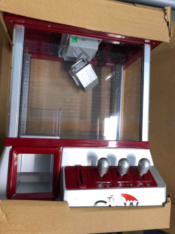 Photo 4 of Etna Mini Claw Machine for Kids, Red - The Claw Toy Grabber Machine is Ideal for Children and Parties, Fill with Small Toys and Candy - Claw Machines Feature LED Lights, Loud Sound Effects and Coins