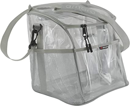 Photo 1 of Amaro Delux 0.5mm Clear Lunch Bag for Adult V2 With Removable insert - Gray Trim(L)
